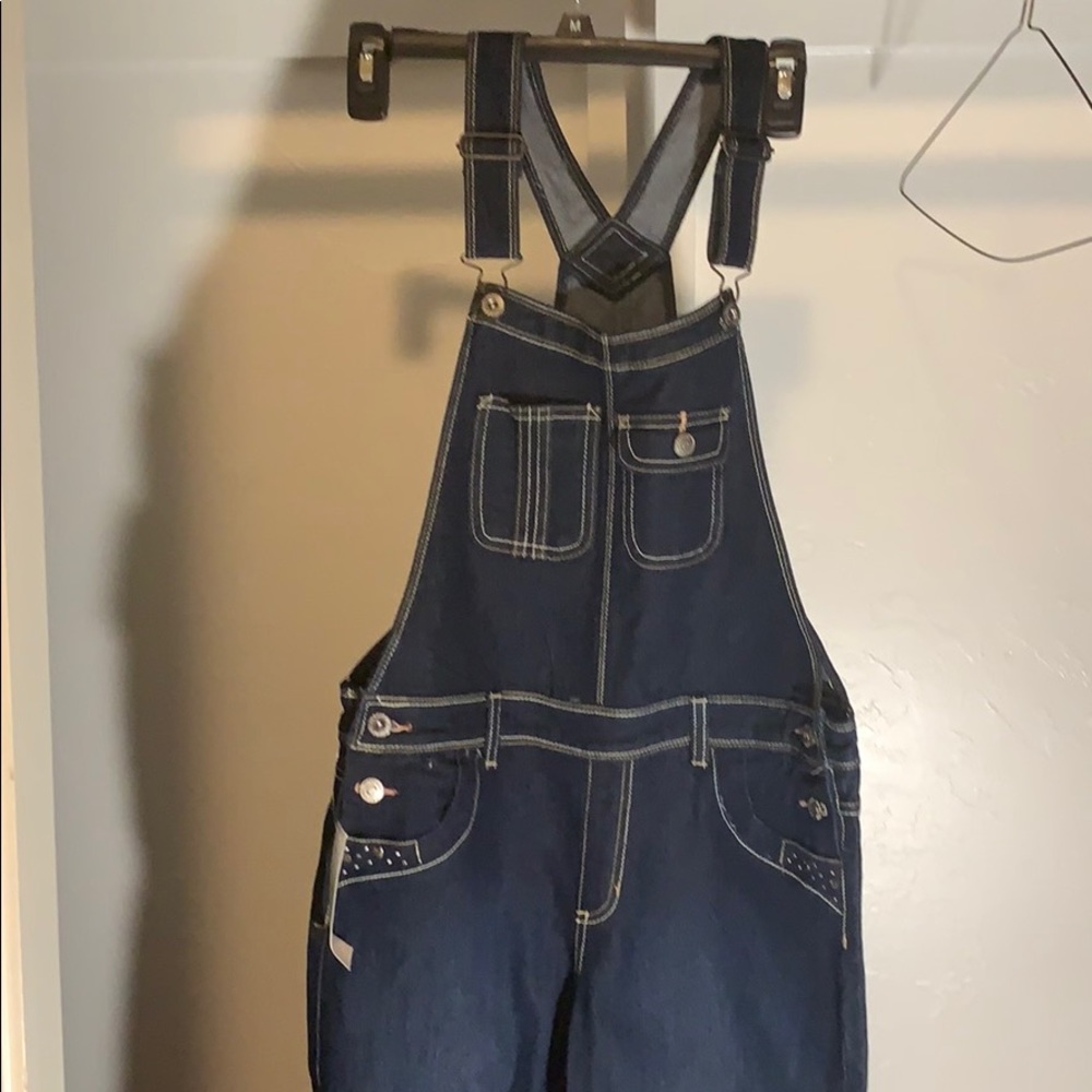 Dark blue overalls